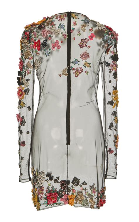 versace floral tulle dress